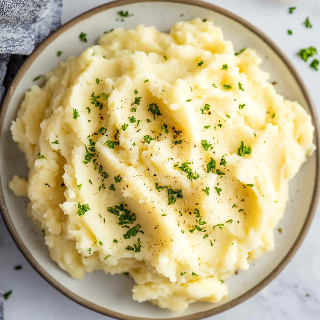 A variety of Bob Evans mashed potato packages on a grocery shelf.