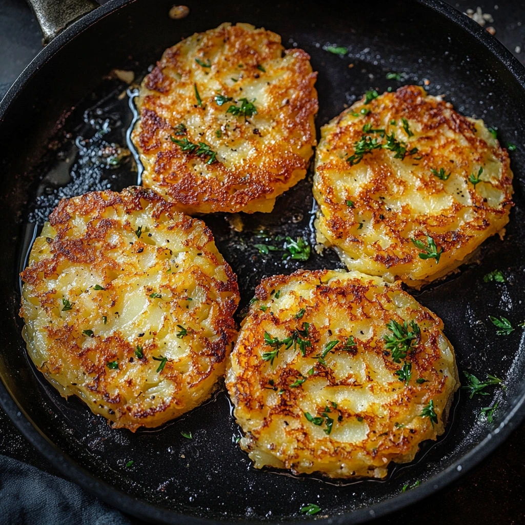 A plate of crispy fried cabbage fritters garnished with fresh parsley, served with a creamy dipping sauce in a warm and rustic kitchen setting.