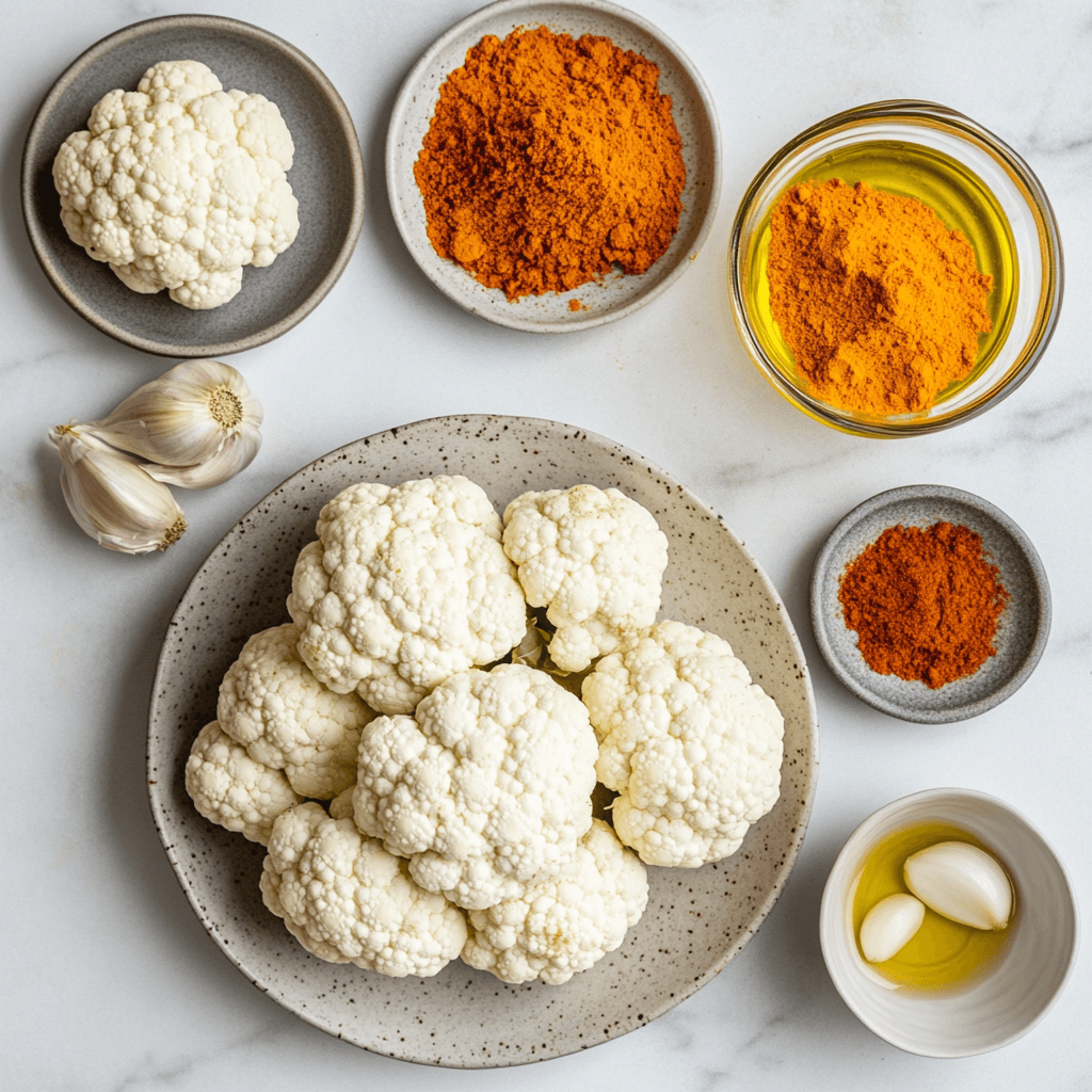 Ingredients for Baked Cauliflower