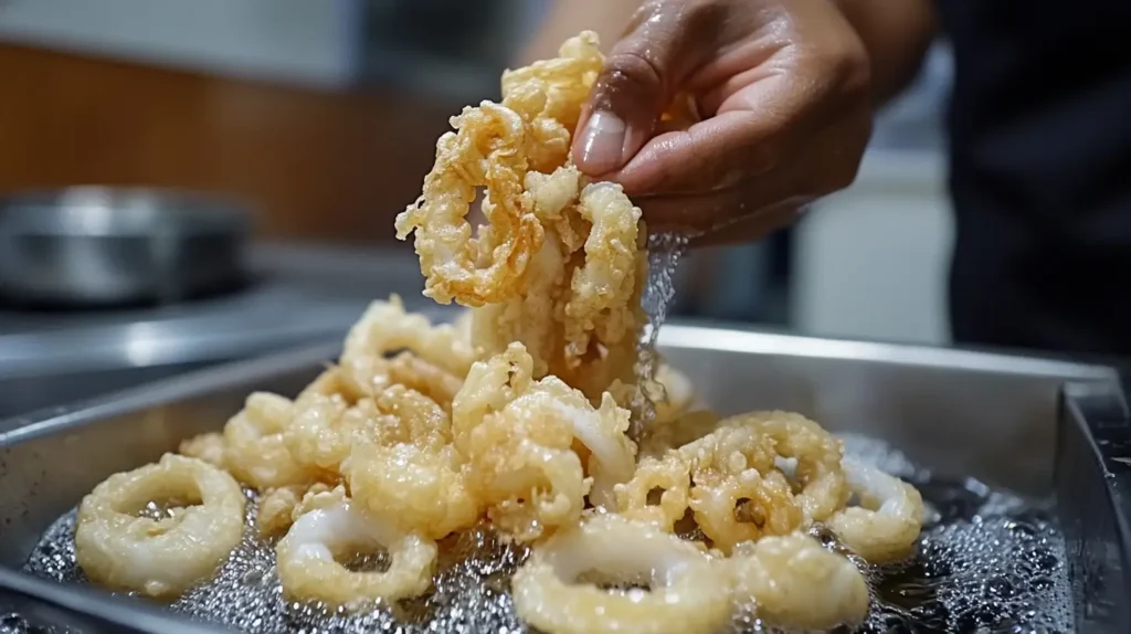 step by step for Perfect Fried Calamari