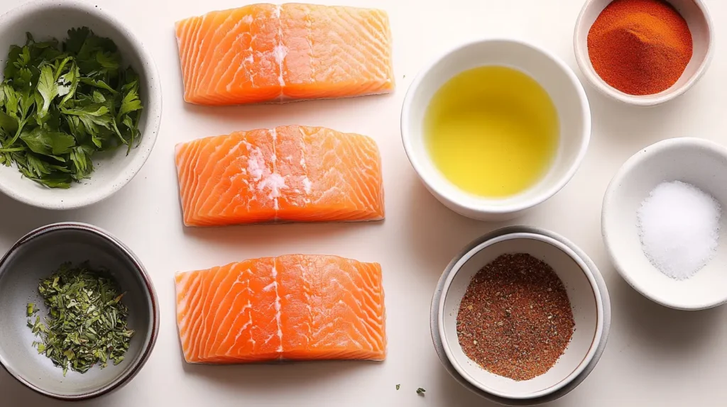 step by step for Seasoned Salmon Fillets with Spice Mix