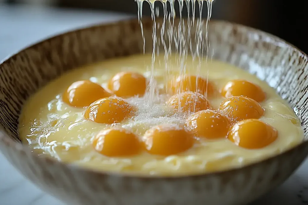 In a large bowl, whisk sugar, eggs, buttermilk, vegetable oil, and vanilla until thoroughly combined and smooth.