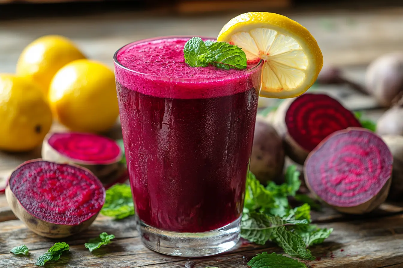 Refreshing Beetroot and Lemon Juice