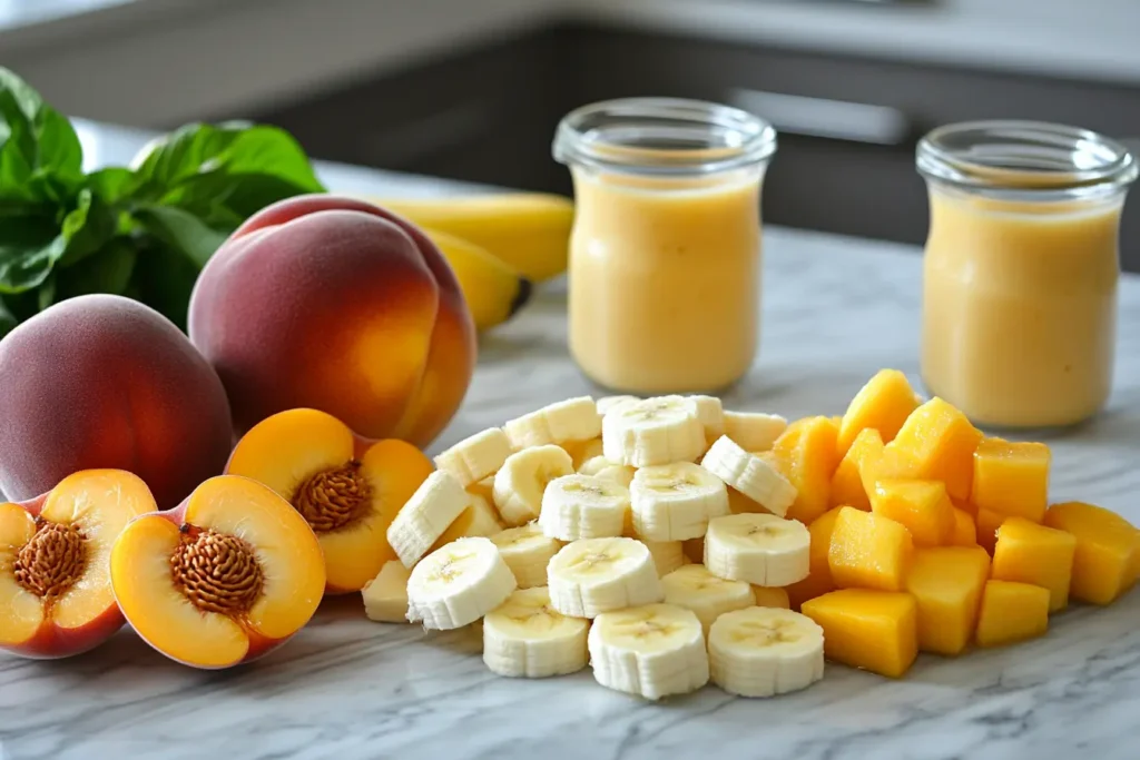 Essential Ingredients for Perfect banana peach smoothie