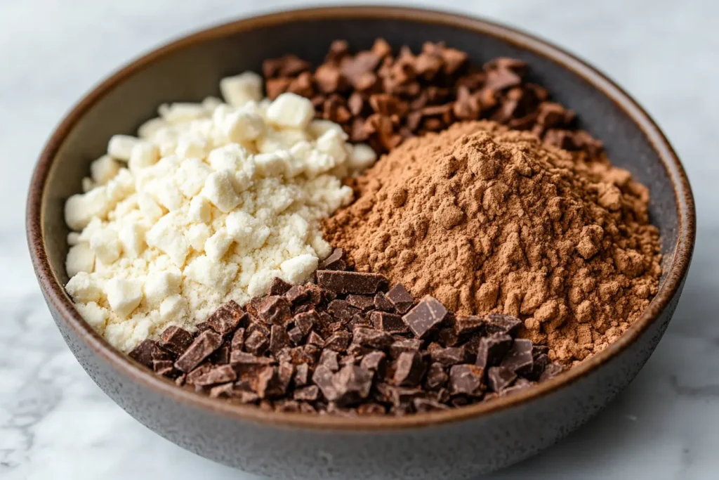 Mix the dry ingredients – In a large bowl, whisk together the flour, sugars, baking soda, baking powder, salt, and spices.