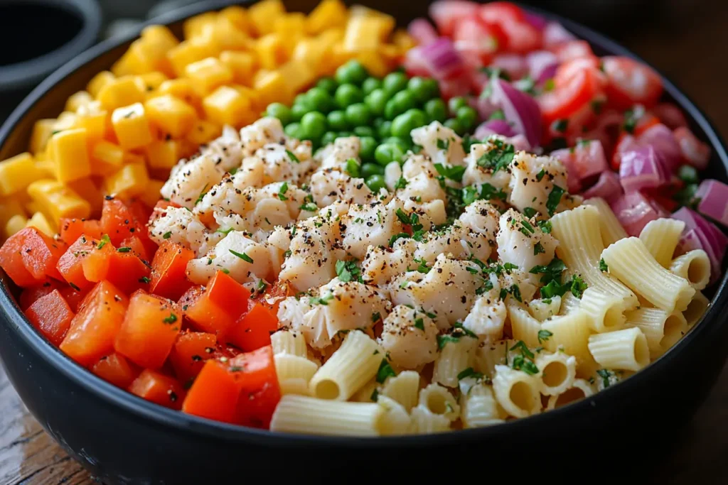 Each ingredient plays a part in the final taste. Mayonnaise makes it creamy; celery and onion add a fresh bite; seasonings give it depth; and extras like peppers and olives bring fun flavors and textures. Experiment to find your perfect balance!